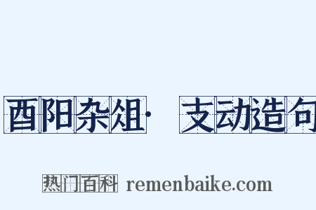 酉阳杂俎·支动造句是什么意思的图片